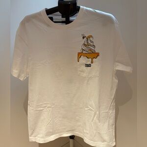 Kith White Tee with Ice Cream and Honey Graphic